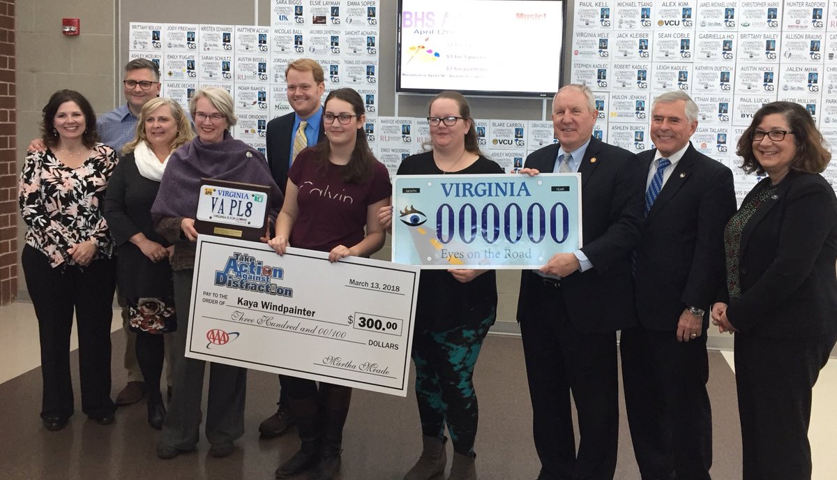 BburgHSBruins's tweet photo. A special afternoon at BHS! Congratulations Kaya Windpainter for reminding us to keep our 👀 on the road!
@_YOVASO_ @ChrisHurstVA @Blacksburg_Gov @VirginiaDMV https://t.co/BVM7HzKPTW