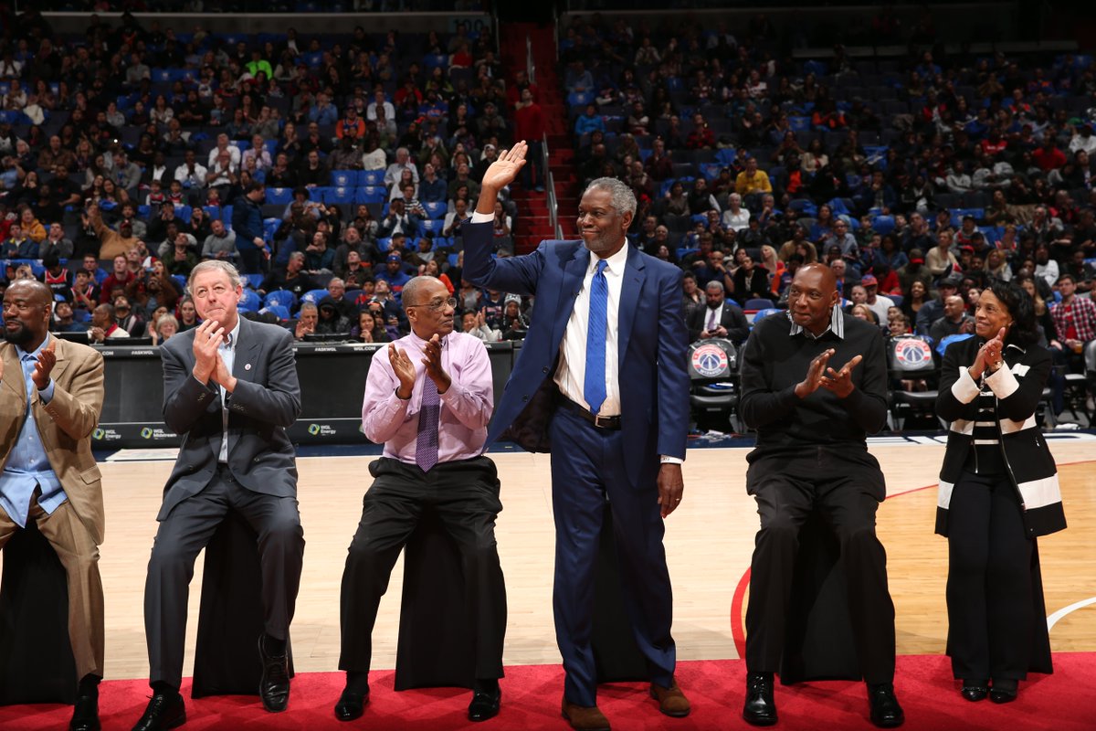 WashWizards's tweet photo. What a weekend with our '78 champs!
#Bullets40 📸: https://t.co/9BC6nuptKs https://t.co/8gOocIJ5vK