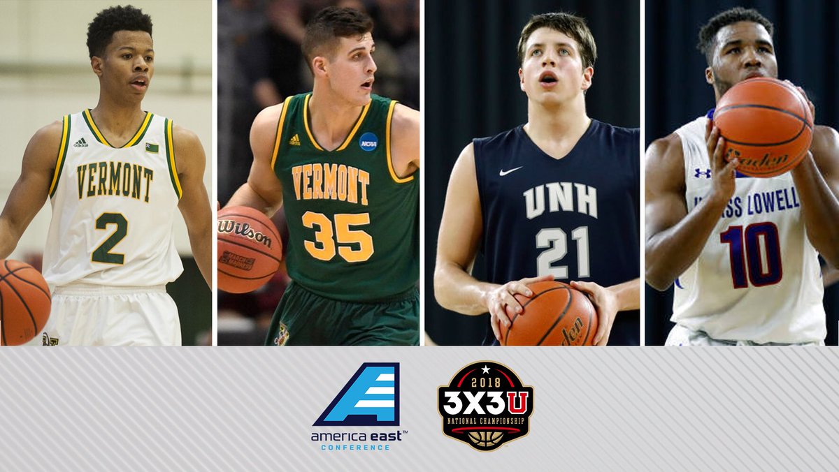 AmericaEast's tweet photo. Trae Bell-Haynes, Payton Henson, Tanner Leissner, and Jahad Thomas have been selected to represent @AmericaEast in the inaugural @3X3UHoops! These #AEHoops players have a combined 6,527 pts., 2,708 rebs., and 1,222 assts in their college careers! #3X3U https://t.co/MO7R5v16YY