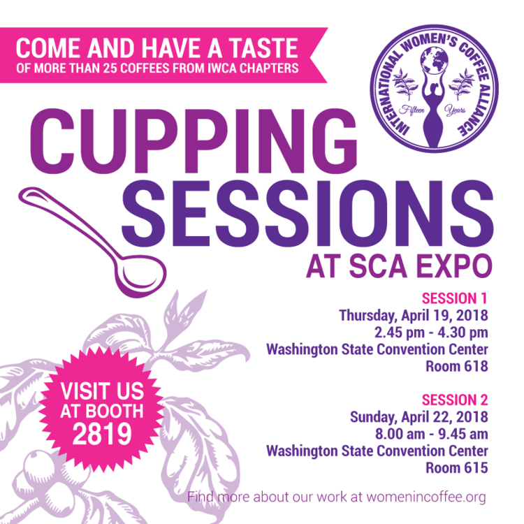 IWCAGlobal's tweet photo. Will you be in Seattle for the @SpecialtyCoffee Expo? Make plans to join us for two special cupping sessions featuring 25+ coffees produced by IWCA chapter members. https://t.co/kEP2YwyLSV
