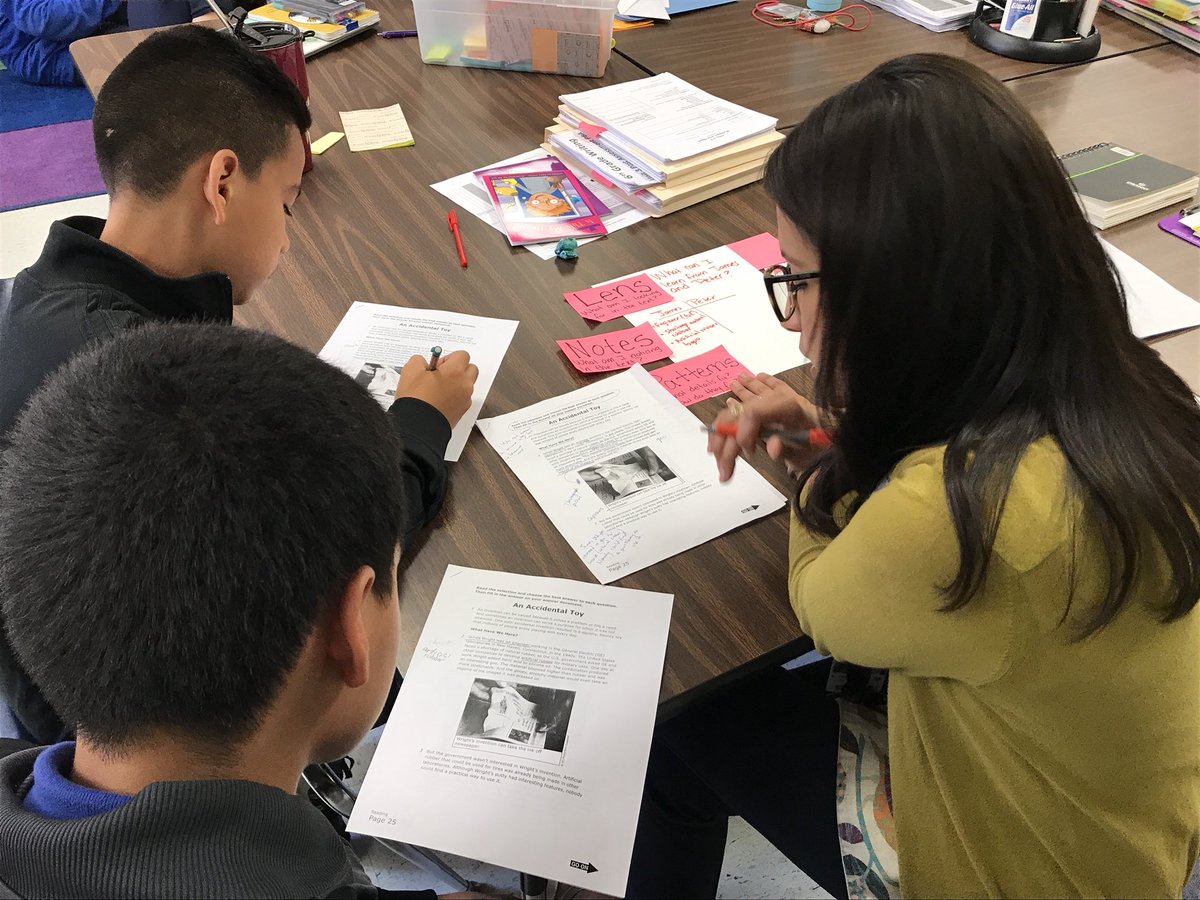 natwithherbooks's tweet photo. Practicing our shared experience for the week during our PLC labsite! Loving that teachers brought their charts, stickyโs, and annotated articles as a guide for their practice! #AldineLit #PrepOverPractice #FallingInLoveWithCloseReading #tcrwp #stehLIT https://t.co/FFzPZX43ax