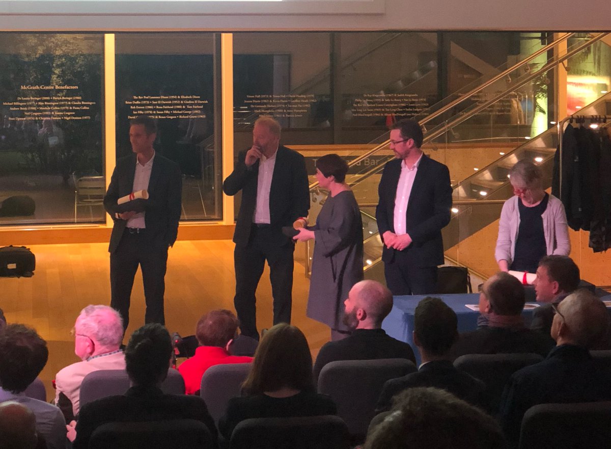 CambAhead's tweet photo. Huge congratulations to the winners! RT @CFCICambridge "Large Building Award: Three winners - well that was unexpected! @SPFSeniors @StephenPerse @BradfieldCentre @CDC_Studio @AukettSwanke @MaccLav @NWCambridge #DCA17 https://t.co/PKsm986ezY