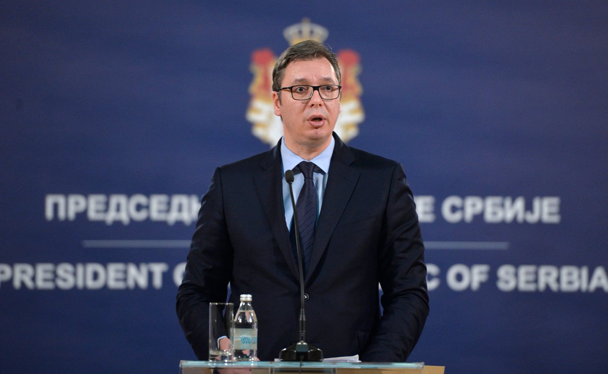 sns_srbija's tweet photo. Александар #Vucic @avucic: Србија никоме неће дозволити да народ на Космету буде протеран са својих огњишта https://t.co/Y3mBDwI4sr https://t.co/qhm2IUIx7v