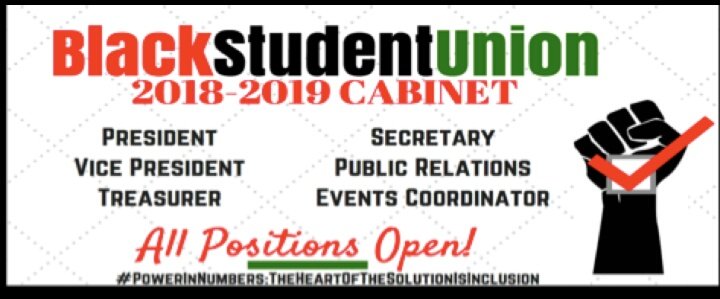 wsuBSU's tweet photo. It is that time of year. If you are interested in running for a BSU Cabinet position for 2018-19 APPLICATIONS ARE OPEN !!! DUE MIDNIGHT APRIL 1ST. Yearly commitment but, well worth it and we need amazing people to carry on the positions for next year.  
https://t.co/H5khiCysU8 https://t.co/syiMuItukM