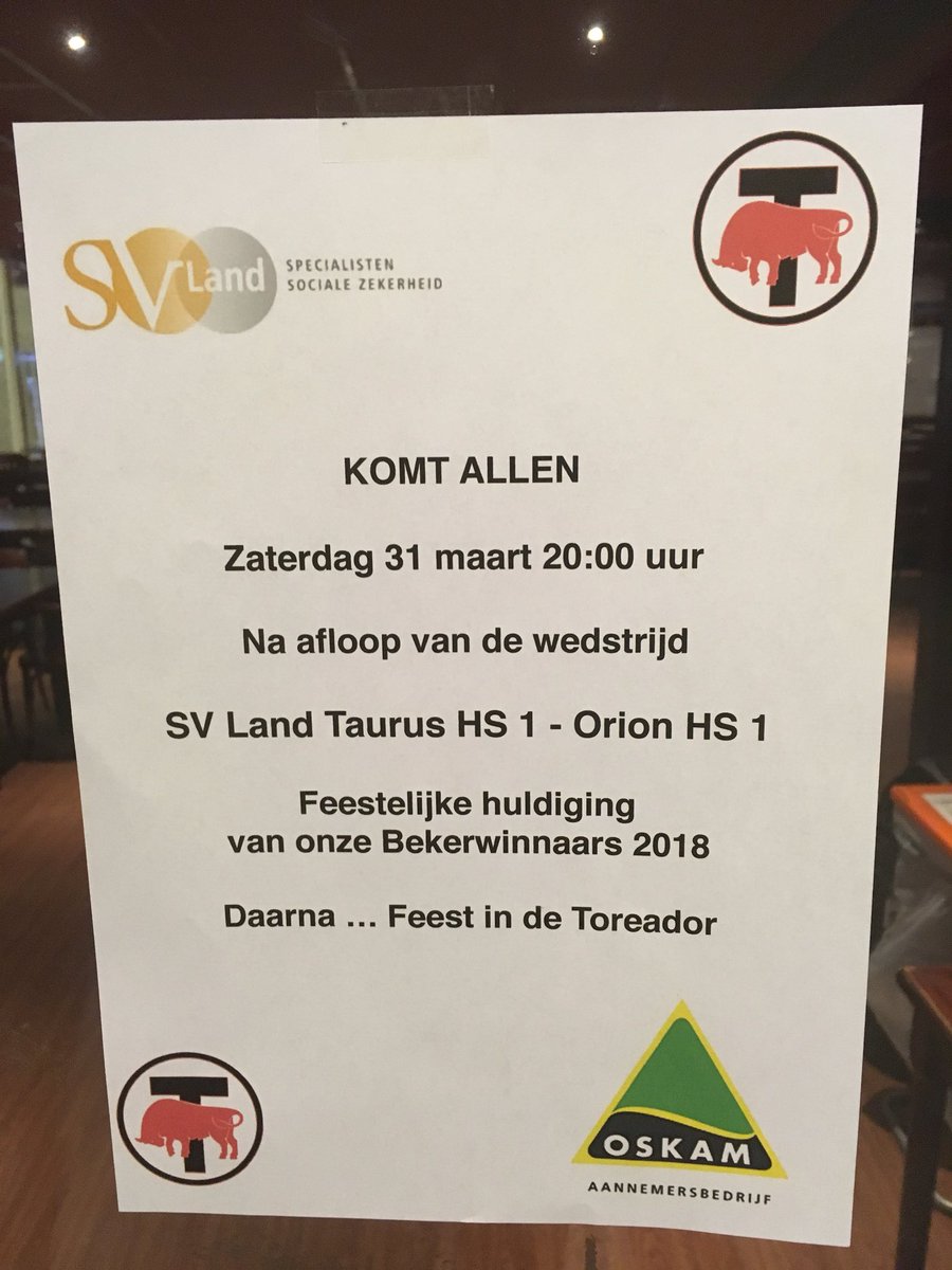 Zaterdag 31 maart, 20.00 uur!!