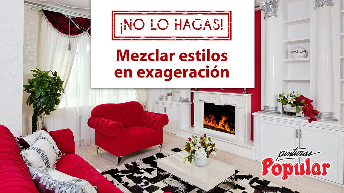 PinturasPopular's tweet photo. No está mal mezclar estilos, pero hacerlo en exceso puede ser peligroso, sobre todo si al hacerlo usas estilos opuestos. ¿Cuáles dos estilos crees que podían verse bien juntos? #EstiloPP #IdeaPP #NoloHagasPP https://t.co/coHhGbbZnn