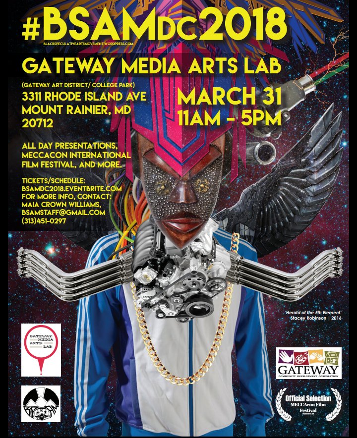 AfroFuturismNet's tweet photo. ATTENTION! ATTENTION!! New location for #BSAMDC2018 be sure to add this to your calendar! And make sure to come check out @AfroFuturismNet's presentation! https://t.co/xxKJNhQ0wH