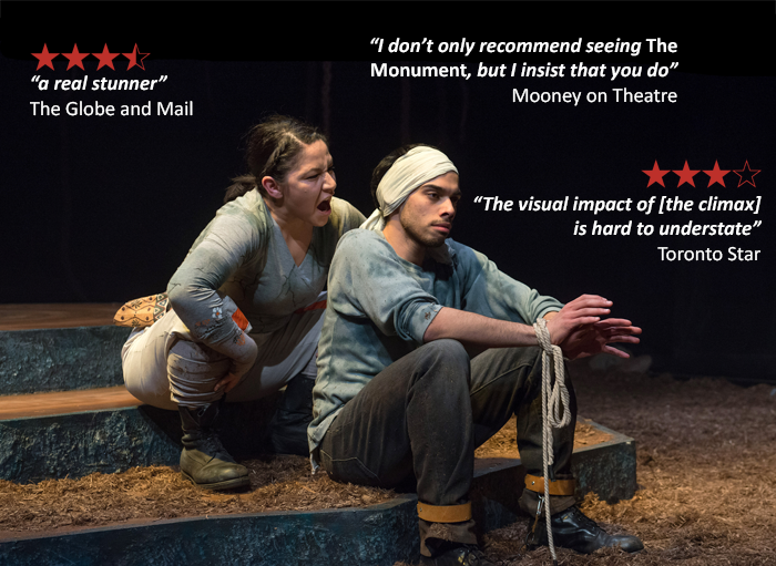 FactoryToronto's tweet photo. It's the FINAL WEEK to catch THE MONUMENT! Critics & audiences have been calling @janilauzon's timely re-imagining "fierce", "heartbreaking", "breathtaking", "a masterpiece". Don't miss out, grab your tickets today: https://t.co/KriROiGHth #theaTO #ftmonument #torontotheatre https://t.co/foqFkjxBBm