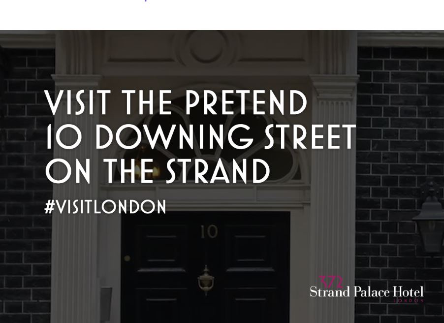 StrandPalace's tweet photo. Visit the pretend 10 Downing Street on #TheStrand! 
#SecretLondon #VisitLondon https://t.co/lu6DeFQJQp