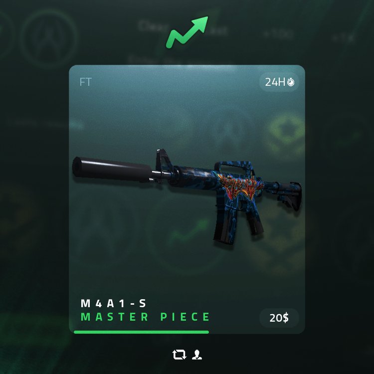 M4A1-S MASTER PIECE GIVEAWAY 🌋

To enter: 
📲 Must Follow us 
🔄 Retweet &amp; Like
💭 Tag 1 (or more) friend

Best of luck!
skinup.gg 🌋