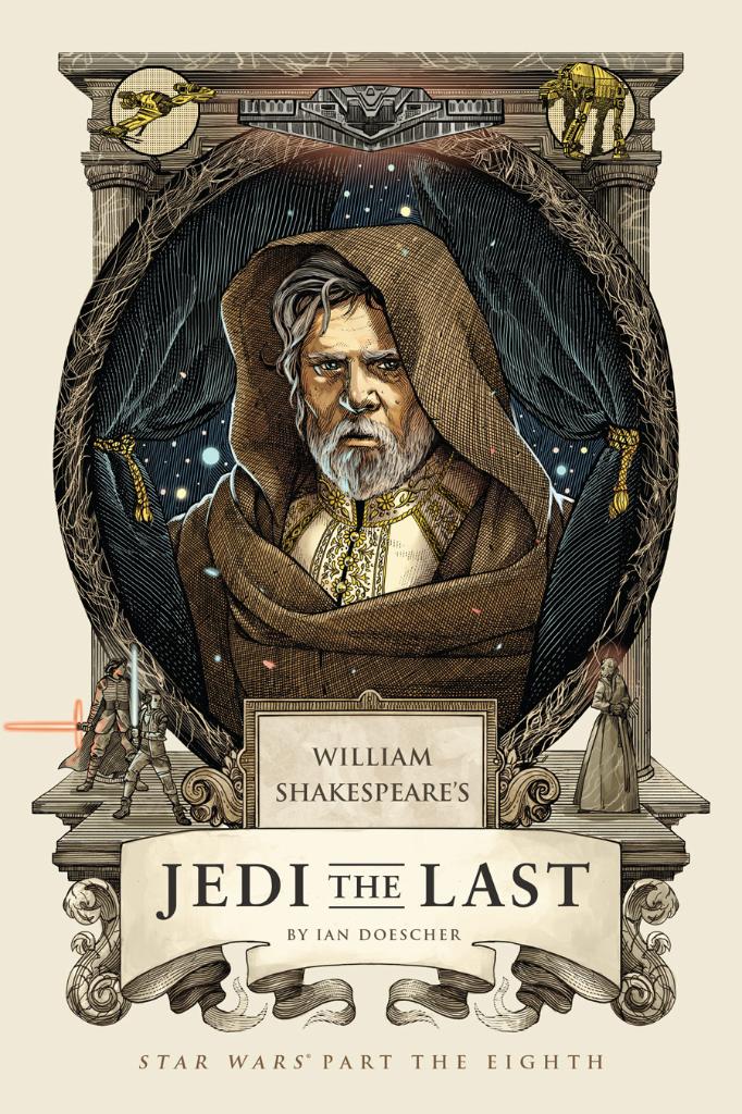 starwars's tweet photo. Luke Skywalker goes Elizabethan on the cover of the Shakespearean interpretation of #TheLastJedi. https://t.co/3PNtAaKTIm https://t.co/4XbZJE69r4