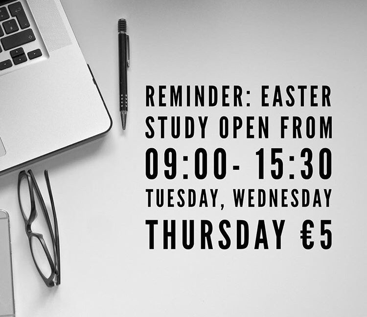 PresWex's tweet photo. For students who wish to avail of it, the school is open for Easter study - Tuesday, Wednesday and Thursday from 9am to 3.30pm, #preswex #easterstudy https://t.co/YTILbQSHPj