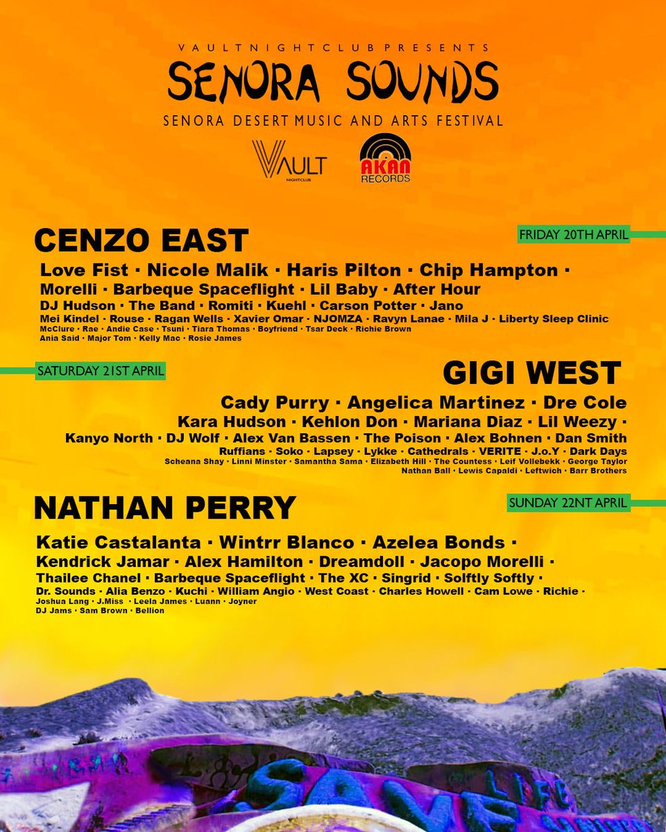 ThePrattleMag's tweet photo. The #SenoraSounds2018 Line up has been released! https://t.co/lvqFh37Vfw