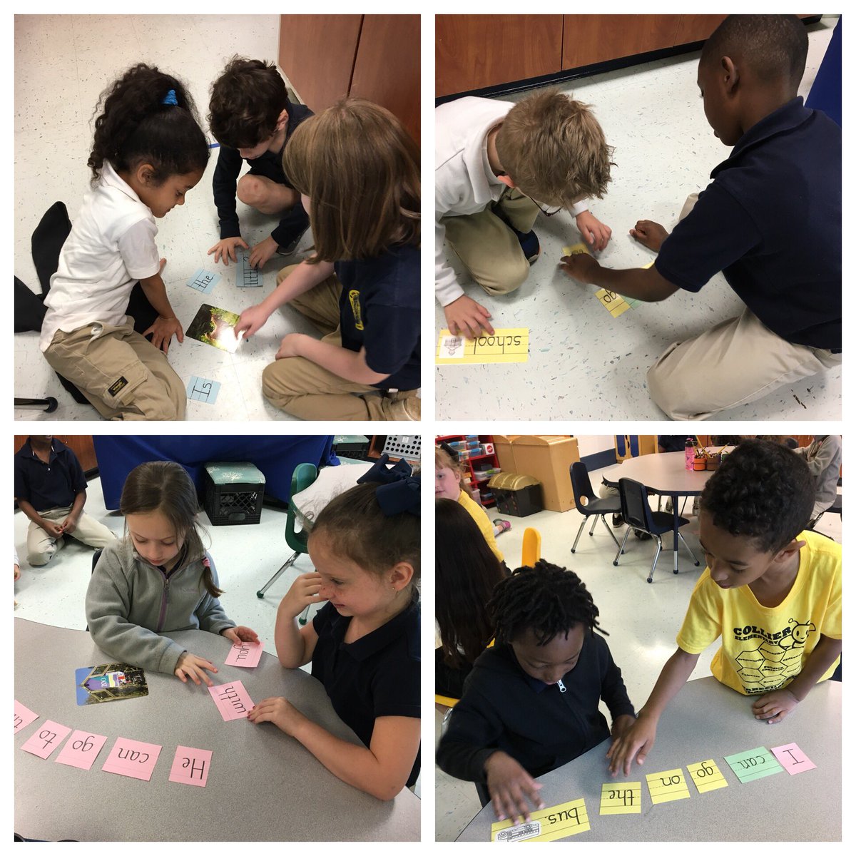 MsNelsonK's tweet photo. Scrambled sentences fun @CollierES https://t.co/ohlaI2xCOt
