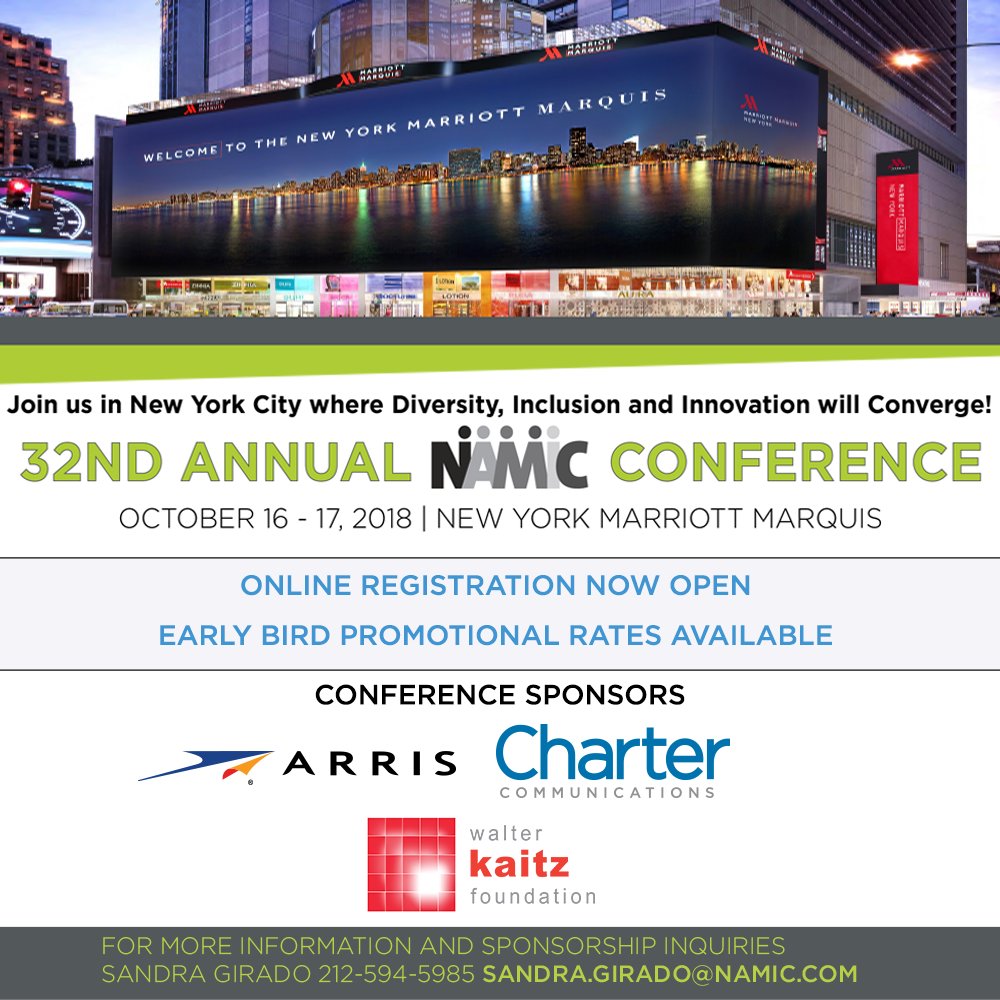 NAMICNEXT's tweet photo. Registration for the 32nd Annual #NAMICConference has opened! Early Bird Promotional Rates available until Friday, June 1. Register today at (https://t.co/g1sNYQZjak). #DiversityWeek #NAMIC https://t.co/IZTNk5D39G