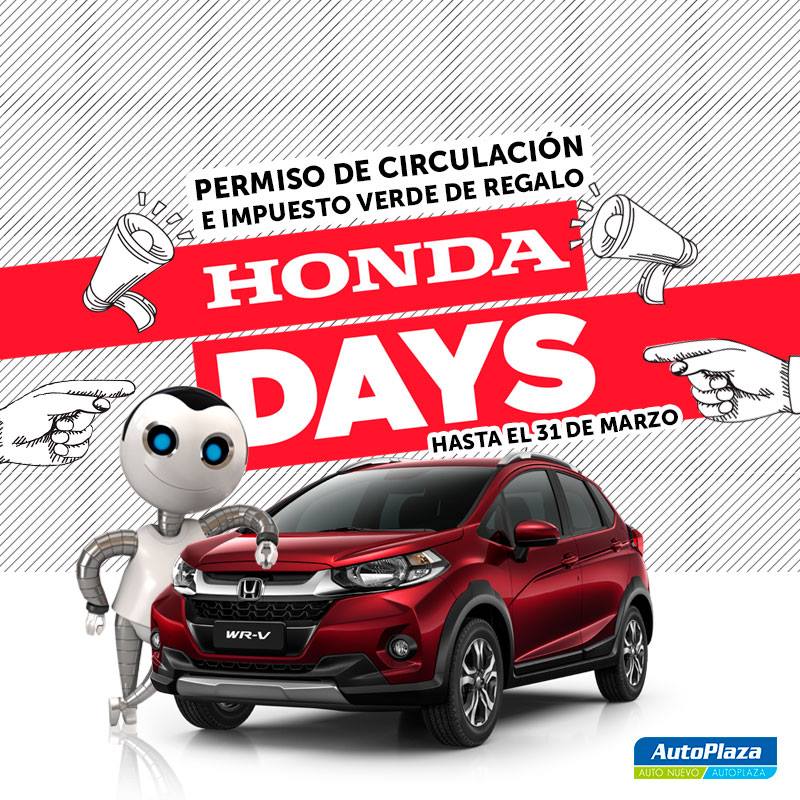 AutoplazaCL's tweet photo. #HONDADAYS Más comodidad y tecnología con tu Honda WR-V 🚗👌
Cotízalo acá → https://t.co/7pjxwmOtAb y llévate DE REGALO permiso de circulación e impuesto verde https://t.co/sZfW1dJh9h