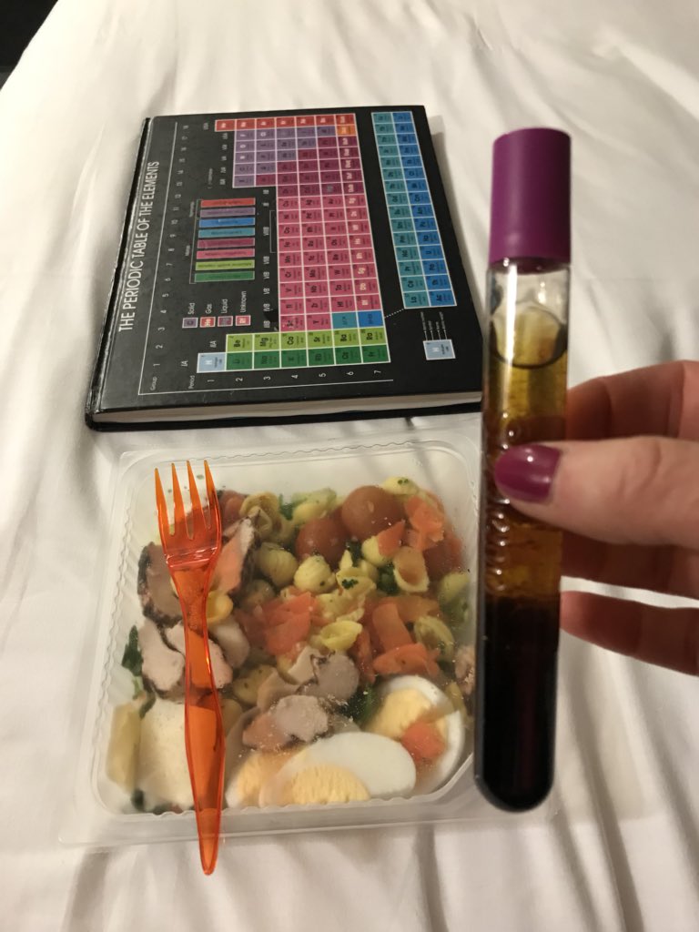 KerryScientific's tweet photo. You know your hotel is near a scientific exhibition like @ForumLabo when you get a test tube of dressing for your salad!! 🔬💉🌡💊 #Lyon #france #cloup #StandB59 https://t.co/GJxGIo1Cx9 https://t.co/risWAfMY1q