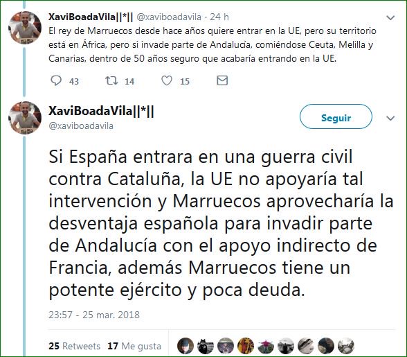 unchinodechina's tweet photo. Haré una captura de pantalla, porque cuando le cuento a mi primo del Bazar de Girona estas cosas que dicen los indepes en el tuiter, no me cree: https://t.co/eY8hScBVj2