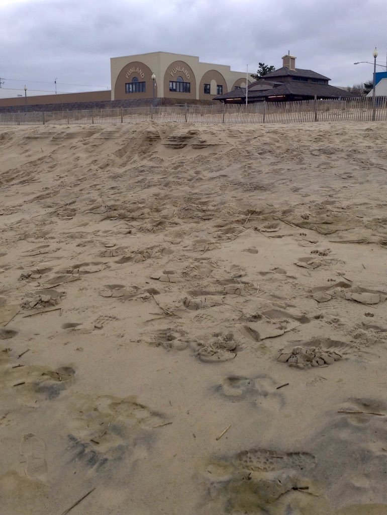 LoveReho's tweet photo. Major beach erosion on Rehoboth Beach after all these winter storms. Near Funland on the boardwalk. #noreaster #delegram #Delaware https://t.co/VavPBN51CM