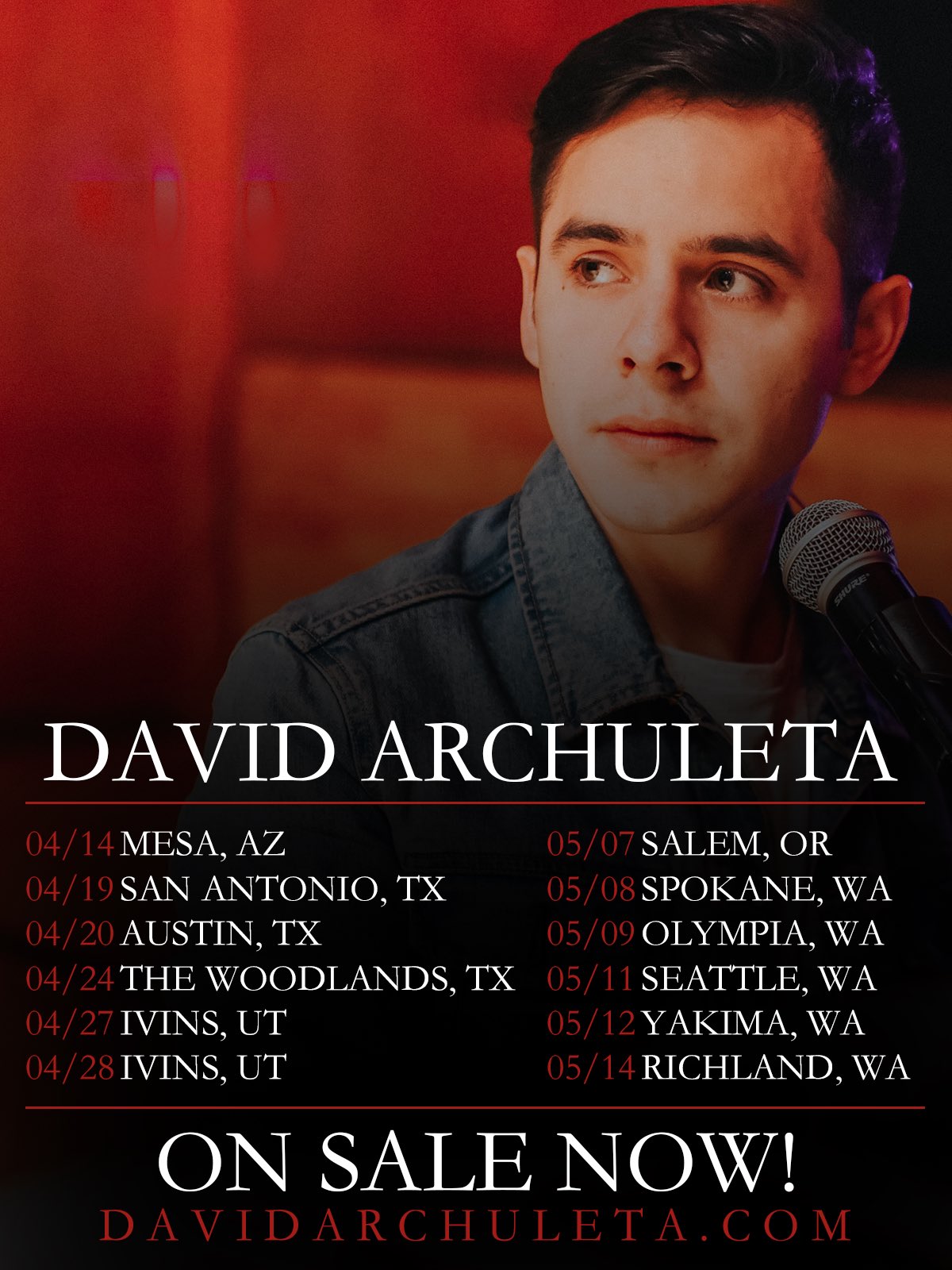 David Archuleta on Twitter "I'm so excited to be hitting the road for