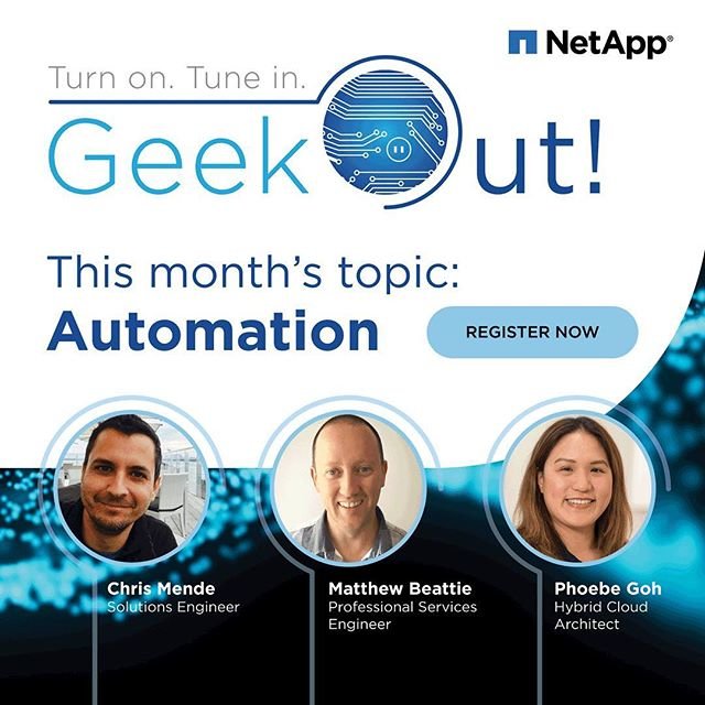 thiessen_dave's tweet photo. We’re geeking out on #automation this week! Get some more efficiency in your life with #ansible, #wfa, and #ocum. If you don’t know what these are, you should tune in 😃 Register at: https://t.co/YzsU219LE5 #geekout #oncommand #geeksbegeeking... https://t.co/JW8faajexh https://t.co/A6kO9RVYdI