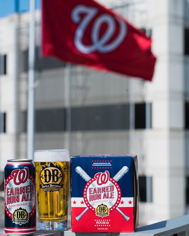 dbbrewingco's tweet photo. We are excited to team up with the Washington Nationals again this season. Beer & baseball, what could be better? Devils Backbone Earned Run Ale available 2018 in the ball park as well as on draft and in 16oz 4-packs at select locations! #DBera https://t.co/LUsGnvn6oO https://t.co/xqypIiDW5E