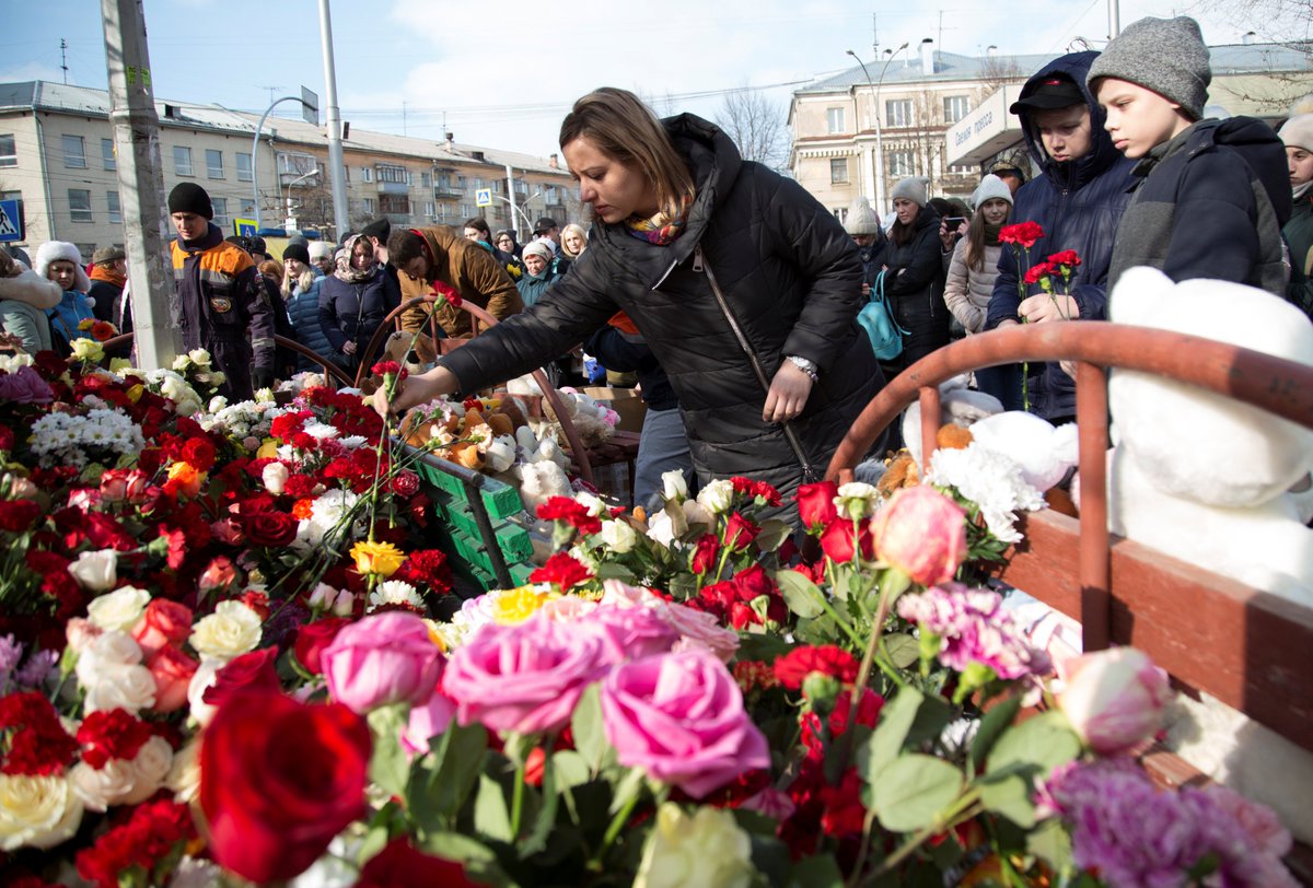 Dismay in Russia for victims of ravenous fire.