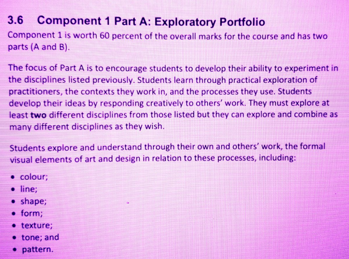 SPC_ArtDesign's tweet photo. Quick View of the new GCSE Art & Design
This new format for GCSE means 'reduced volume' of A&D work & 'better' creative opportunities - providing pathways to #careers #joblinks
Choices could lead to excellent grades at GCSE, AS & A2. Doorways will then open! #creativeindustries https://t.co/8GZhHfePXR