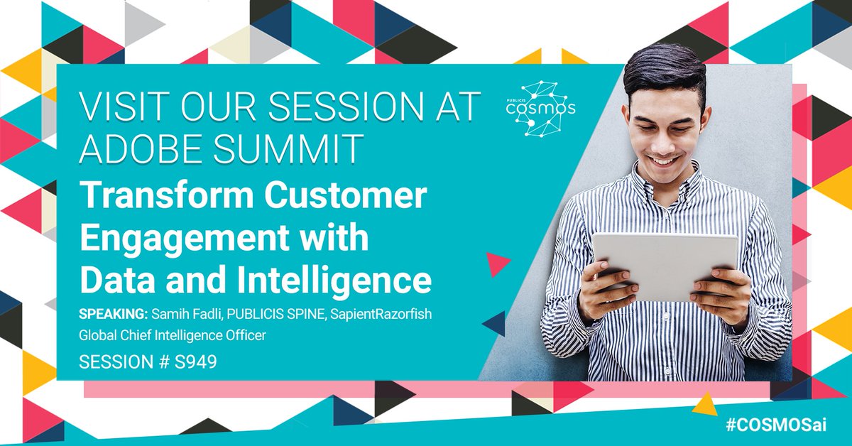 Publicis_COSMOS's tweet photo. Learn to transform customer engagement using data and intelligence using Adobe Experience Cloud and Mircosoft Azure with @SamihFadli, Global Chief Intelligence Officer, SapientRazorfish.  Details: https://t.co/tmSipSKXhQ
#COSMOSai #AdobeSummit #Microsoft #Azure #SapientRazorfish https://t.co/yIRen3UdKd