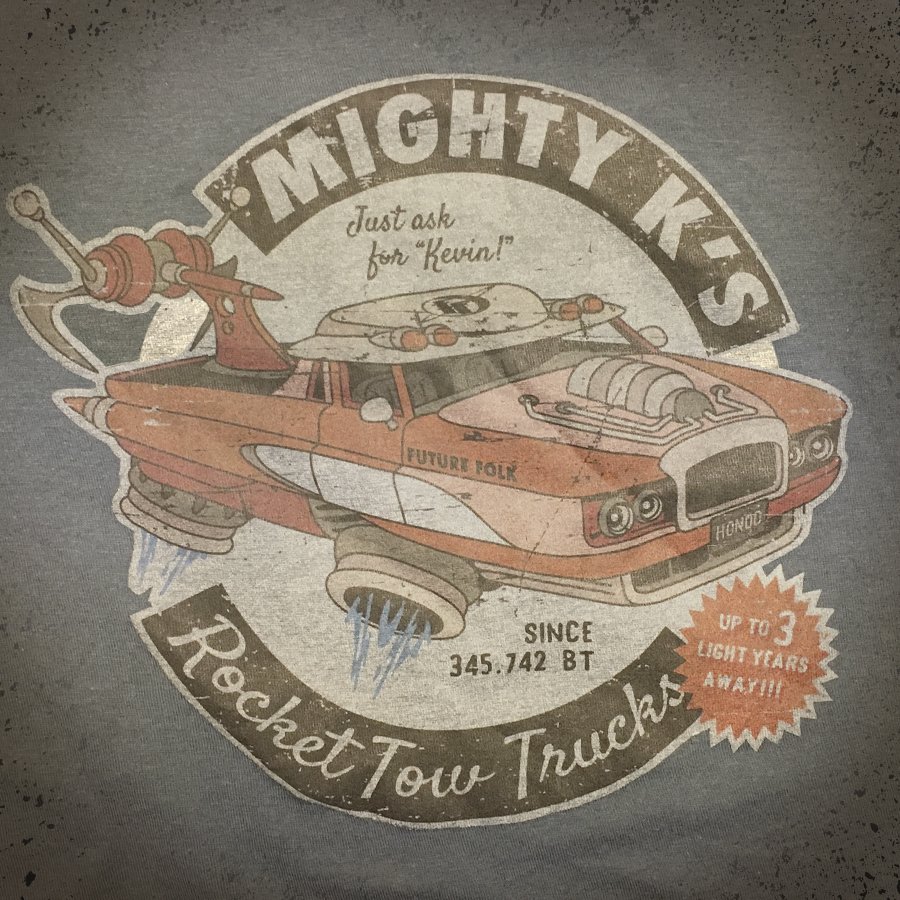 FlyingPorkCo's tweet photo. It's new. It's blue. The latest offering for the loyal fans of @Future_Folk. Oh... and #hondo, everyone. #flyingpork #getshirts https://t.co/QZlRO41dPs