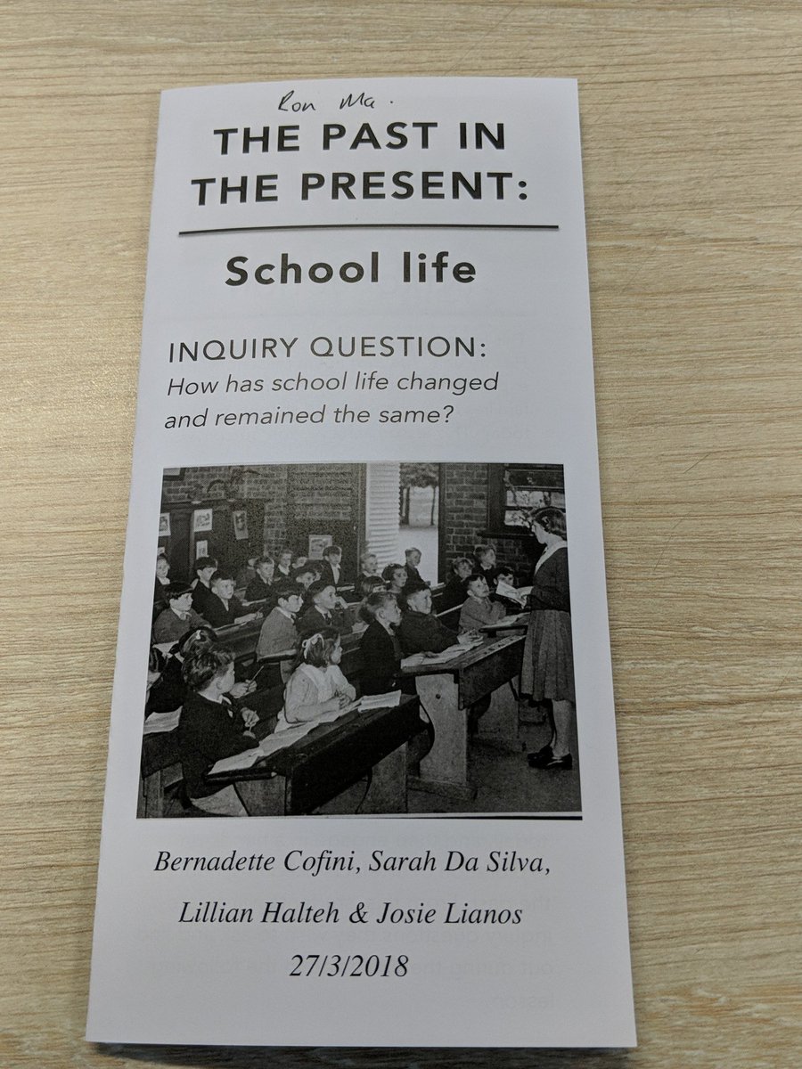 Thank you Bernadette, Sarah, Lillian and Josie for a lovely inuquiry based learning presentation today.