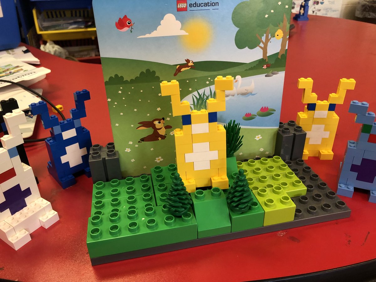 Candoteach21's tweet photo. Can Do Kids enjoyed using @LEGO_Education blocks  to show character &amp; setting after reading the book “The Easter Egg”. Ss then brought journal responses to life using their creations &amp; @ChatterPixIt.  @MtUllaES #playingandlearning https://t.co/bdTPLjZaLI