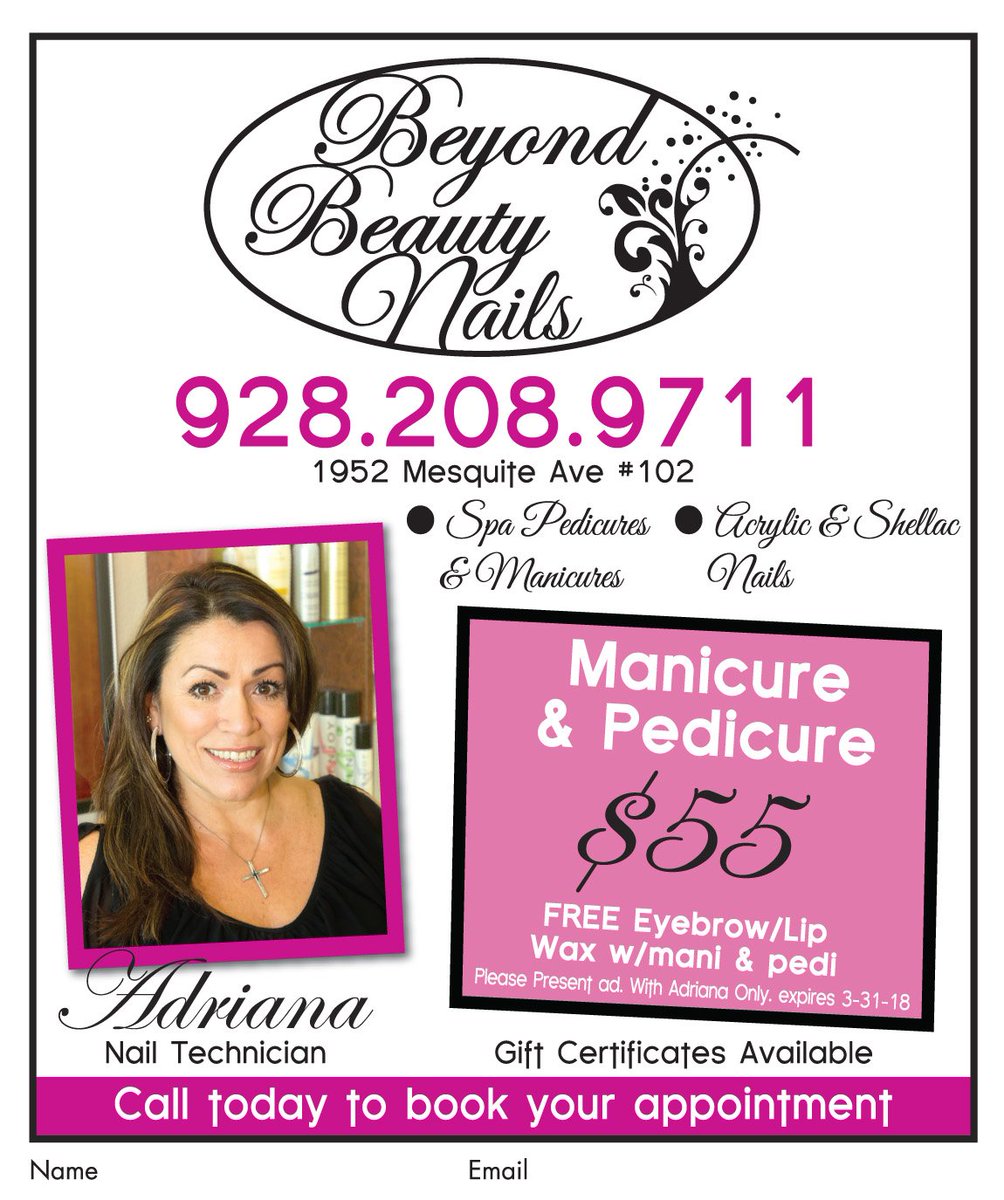 AdsPayUS's tweet photo. Relax & let Adriana at #BeyondBeauty pamper you with their #manipedi deal for only $55! Receive a FREE eyebrow/lip wax with package purchase.
#adspay #manicure #pedicure #acrylic #shellac #nails #giftcertificates #local #lhc https://t.co/LSVpkK2XCm