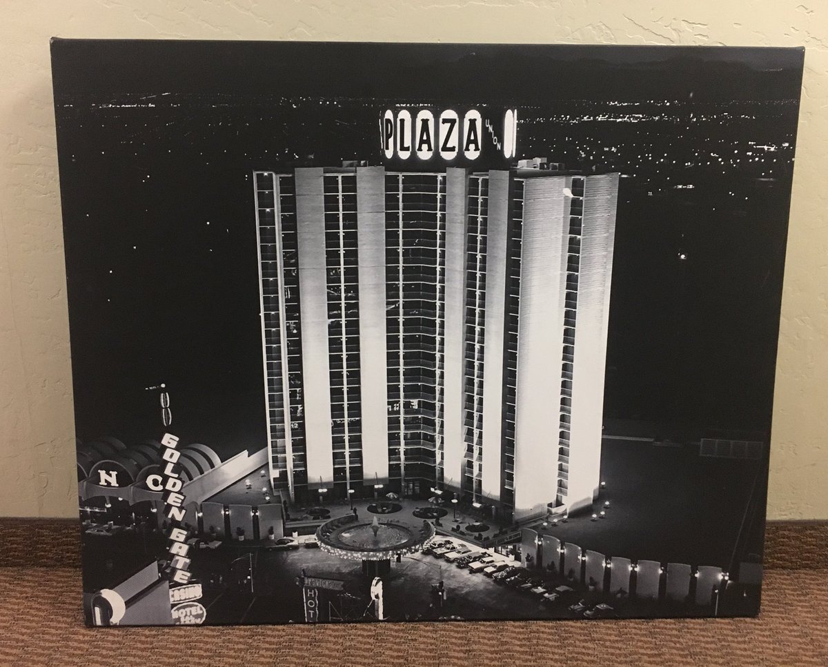 JonathanJossel's tweet photo. I’m giving away this collector’s item: A vintage photo printed on 45x37” canvas that you can usually find in @plazalasvegas hotel rooms! To win, comment below and share this image. Winner selected on Friday. Winner must be able to pick it up from the Plaza. #VegasBaby https://t.co/IpDpZXErN5