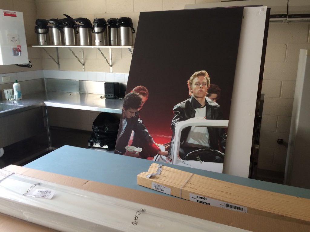 Michael decided to share this amazing photo of him back in his 2012 high school production of Grease! ...wut even is that hair #TBT #Grease #MusicTheatreToHipHop