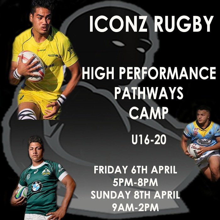 IconzRugby's tweet photo. We are super excited to announce our 2nd High Performance and Pathways Camp 
April 6th and 8th at Iconz Training Centre
Friday 5pm-8pm 
Sunday 9am-2pm 
$75 
Message for how to register https://t.co/ihlszTlG7B