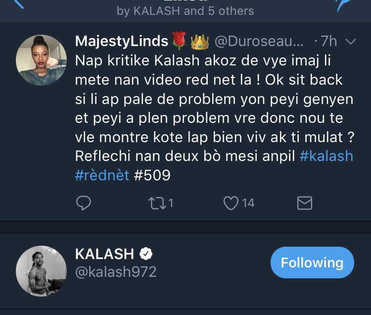 DuroseauLindsay's tweet photo. Thank you #Kalash ! You just made my night #REDNET509 🙌🏾 https://t.co/0Z3l9MUgxY