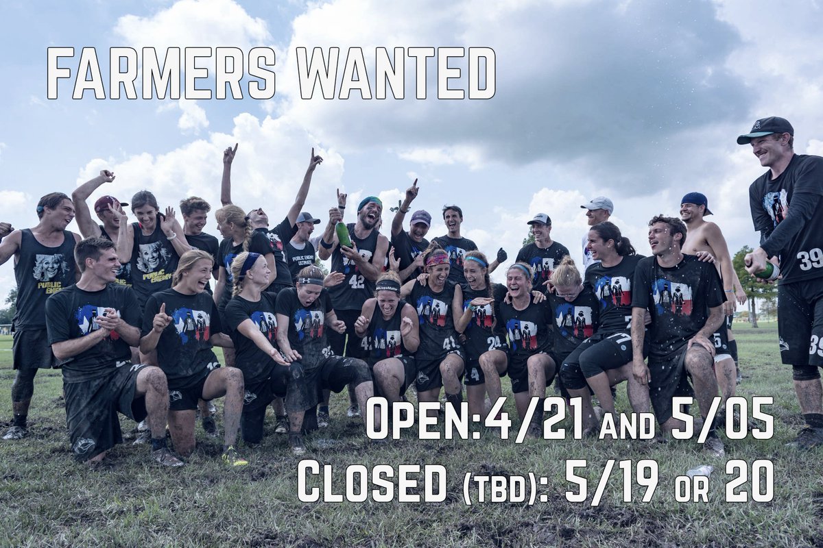 We're excited to announce our tryout dates! Come out and show us your skills (agriculture or otherwise).

If you haven't, please fill out our interest form here: goo.gl/forms/Ntrf867K…