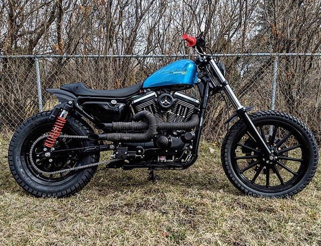 DDFMCrewChief's tweet photo. Love this Scrambler #Repost @trackerdie
・・・
@redrighthandofmoto put together a pretty rad Sportster Tracker! What do you guys think?
—
#TrackerDie #SupportRadShit* * *
#Harley #HarleyDavidson #HarleySportster #Sportster1200 #SportsterScrambler #Scra… https://t.co/EDJQA8W02v https://t.co/OcEc6oSNTu