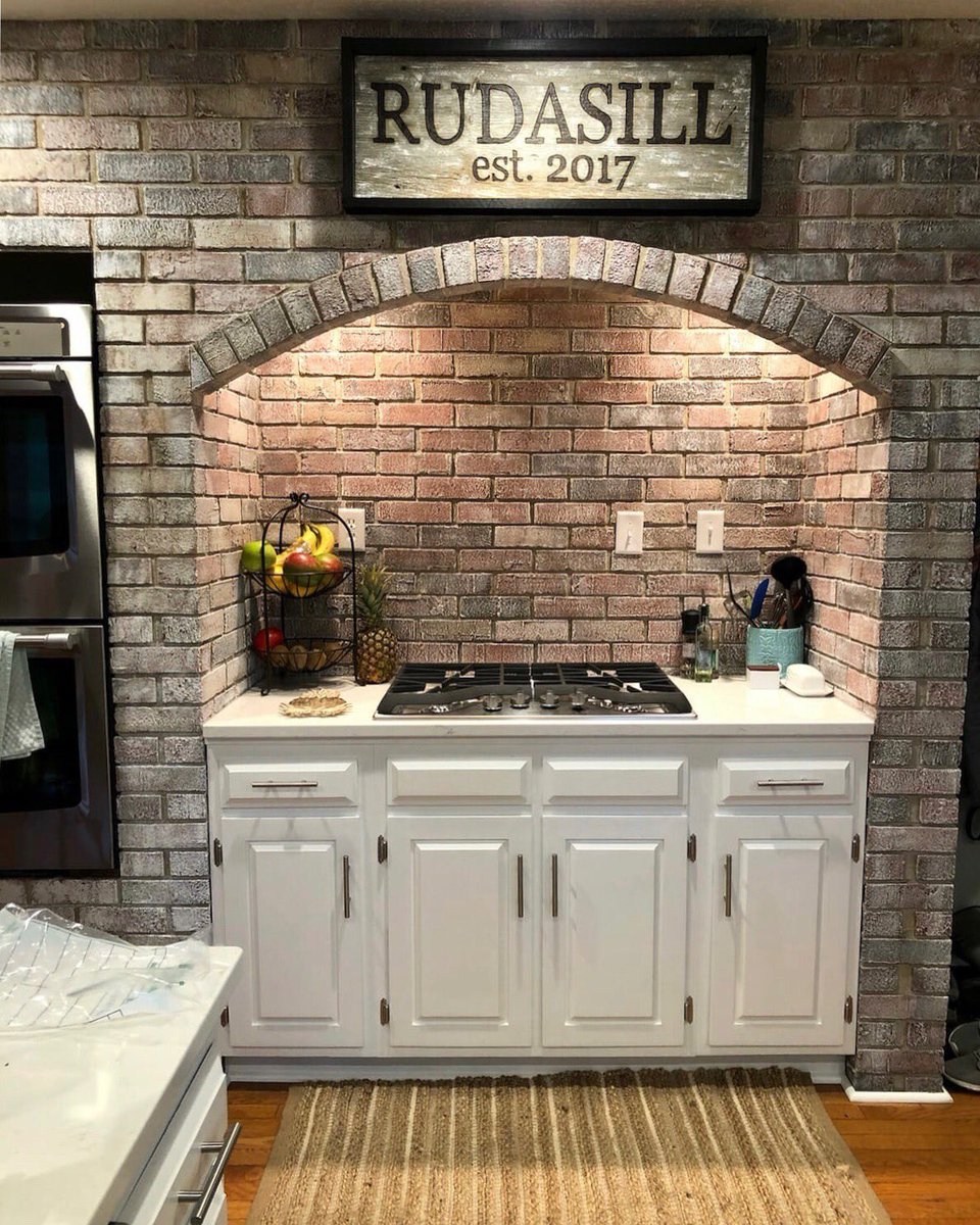 How beautiful is this kitchen? I LOVE seeing our hand-burned sign in its new home. ❤️
#establishedsign  #housewarminggift  #weddinggift #homedecor #familynamesign   #barnwooddecor   #woodsigns #rusticcharm #lastnamesign #countrydecor #kitchensign