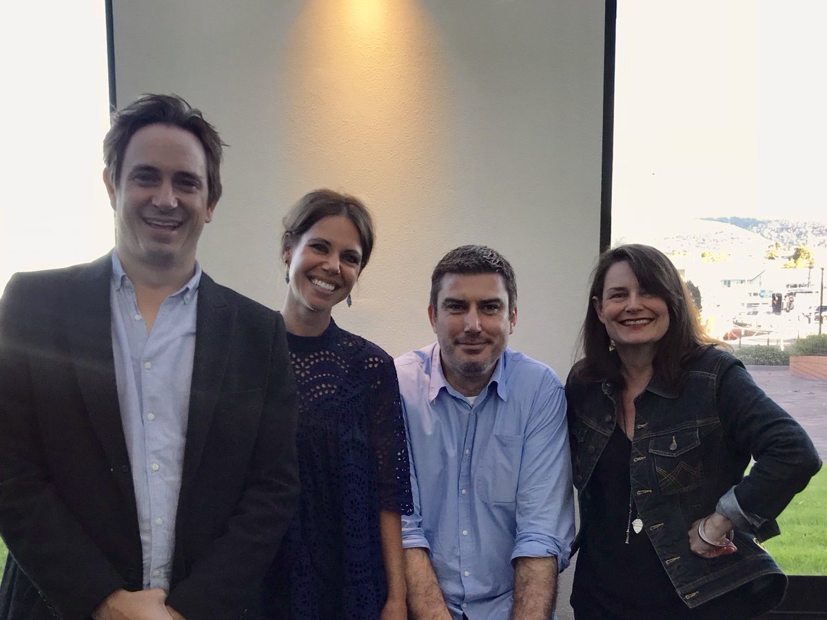 catherinefmilne's tweet photo. Sometimes as a publisher you  get lucky. With these three amazingly talented authors and their brilliant novels, I got *so* lucky, three times over.  Here's looking at you, @TrentDalton @FelicityMcLean @Bookeboy  - what a great #LEBConf18 we had! @HarperCollinsAU https://t.co/oV0QMDJbXZ