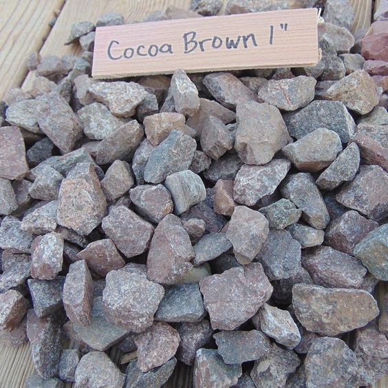 Wasn't it delicious in name? but its a ROCK. Cocoa Brown 1"gravel. For more information visit our website earthstone.com #WeRock #WhyPayMoreItsTheSameRock #EarthStoneandRock