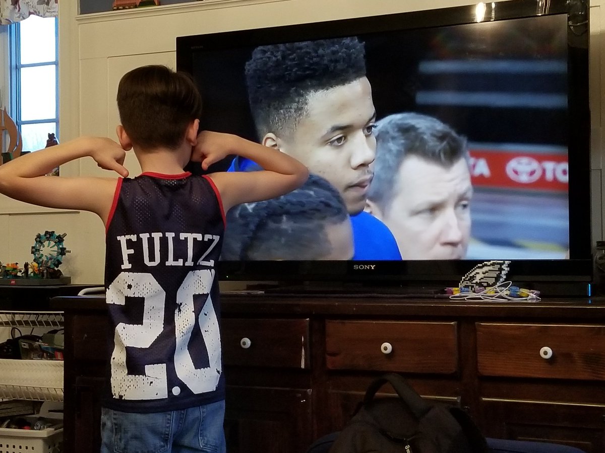 Kwescott217's tweet photo. @NBCSSixers Watching at home with the family in Sewell,  NJ.  #Fultz2.0 https://t.co/2ukyZZ296d