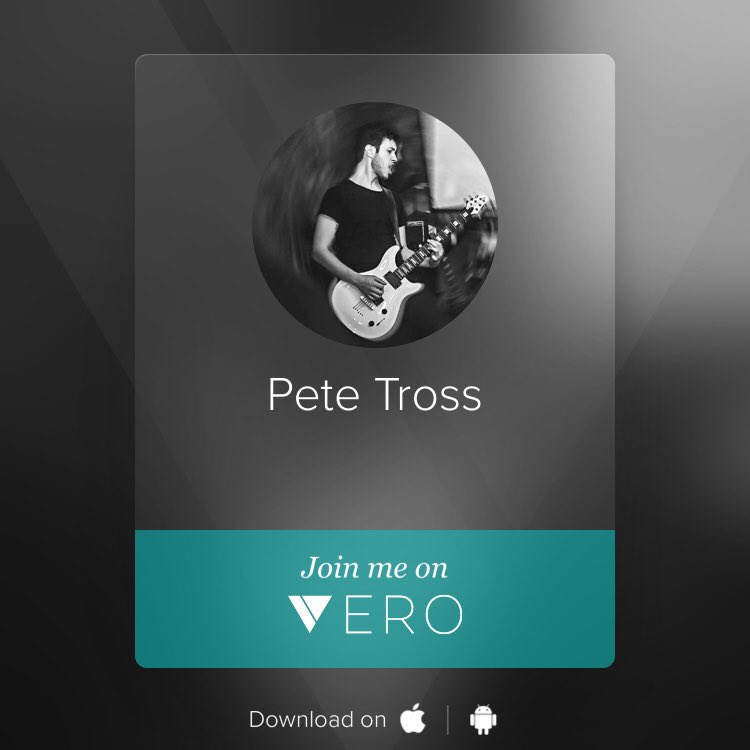 PeteTross's tweet photo. Join me on Vero.
https://t.co/kKBbYQuymf 
 
#vero #VeroTrueSocial #social #socialmedia #new #newapp #music #musician #guitar #guitarist #rock #HardRock #HEAVYMETAL #follow #folloMe https://t.co/lfdL2MGSAh
