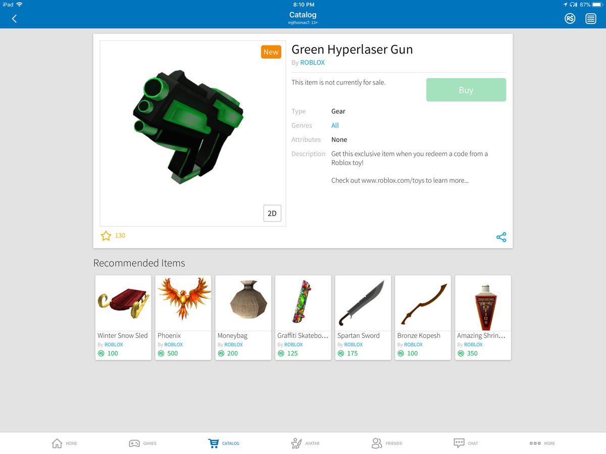 Roblox Notifier On Twitter New Gear Green Hyperlaser Gun Https T Co 6uygt6bppz - hyperlaser gun roblox