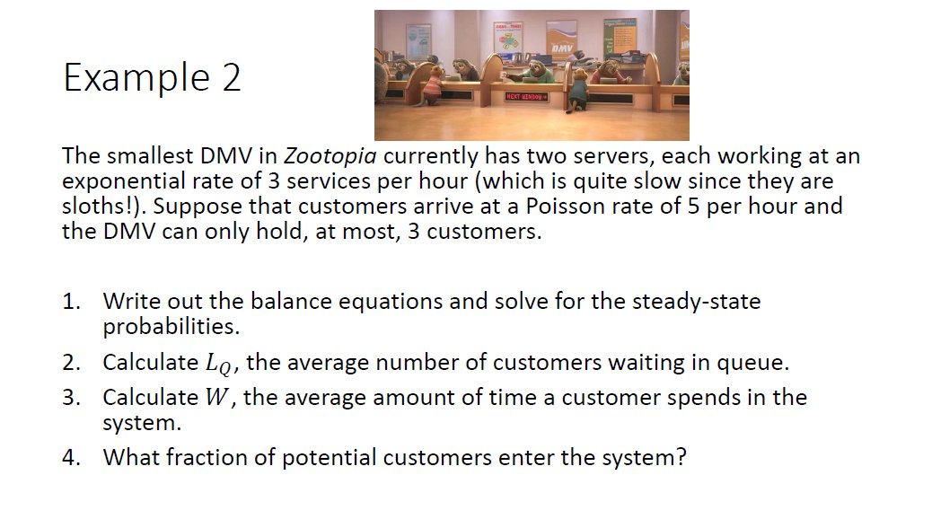 Gian_Garcia_'s tweet image. Fun fact: #Zootopia makes for excellent example problems in #Queueing theory! Watch out @UMIOE 316 students!