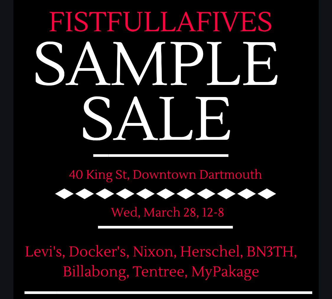 FistFullaFives's tweet photo. Sample sale on Wed Mar 28! https://t.co/G4LgrBYQsZ