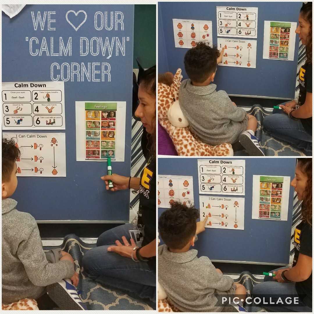jillbt_'s tweet photo. Love to see our kiddos effectively using their "calm down" strategies and being actively engaged in the process. One of the best parts of being an educator is knowing we are teaching life-long strategies for success #bcoleinspired #coleppcd #nisdppcd https://t.co/tapDfTm1bm