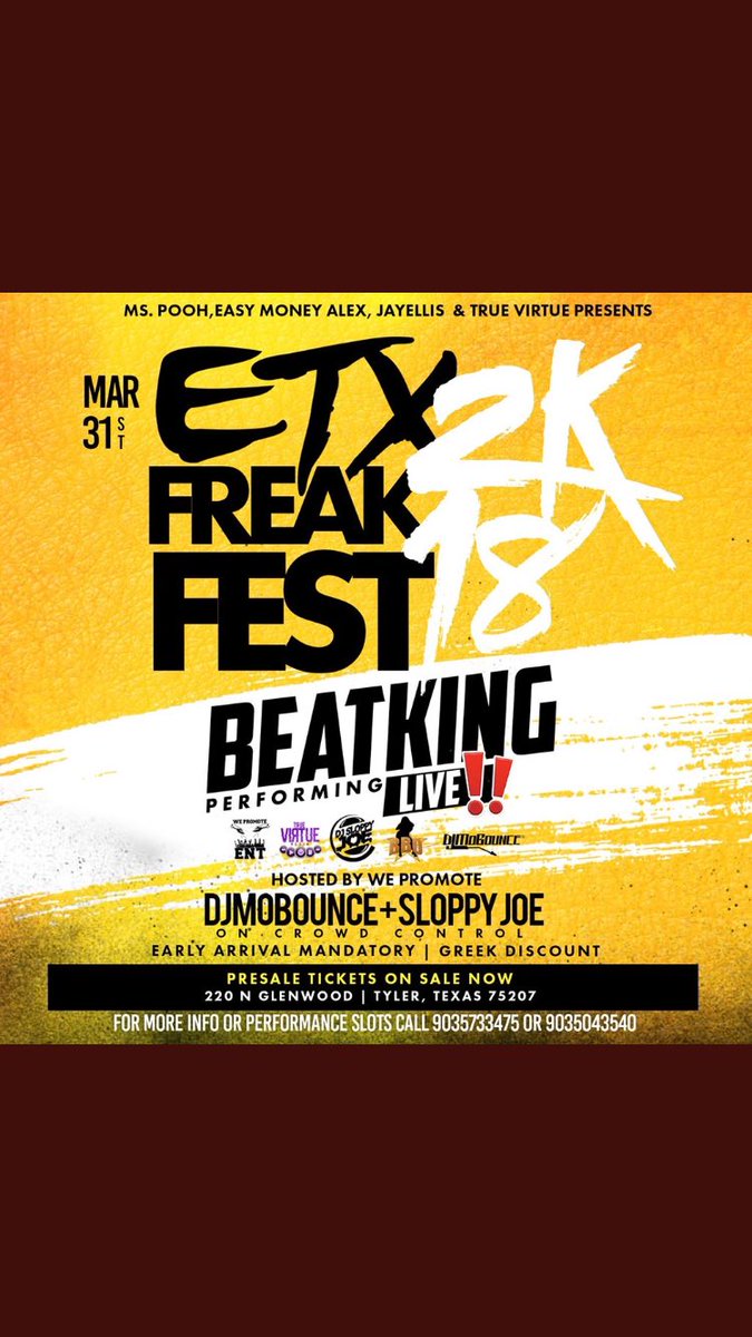 2FederalKeke's tweet image. It&apos;s Gone Be Some Real  Freaky Activities Going On This Weekend 😳#ETXFreakFest #WePromoteENT
