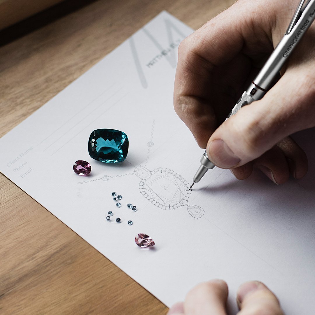 An exclusive look into the design process of our La Fête du Bleu Necklace, featuring an immaculate 34 carat Apatite. Find out more about this piece by reading our latest blog post: bit.ly/2GbvXmU